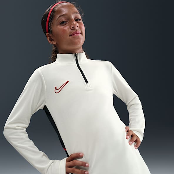 White Long-Sleeve Tops Tops. Nike AU
